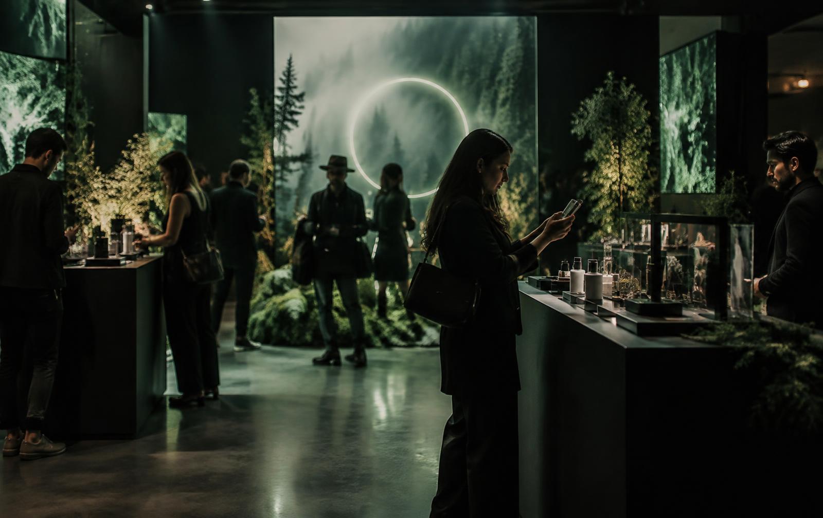 Guests exploring a branded experience